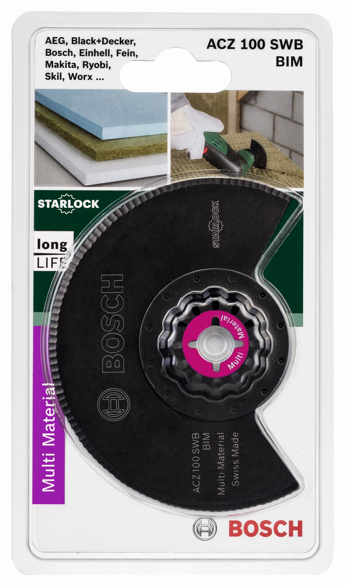 Cuchilla con dientes ondulados bimetálicos Starlock BIM ACZ 100 SWB100 mm