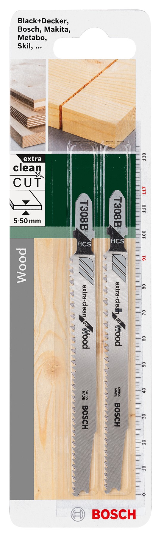 Hoja de sierra de calar HCS, T 308 BExtra-clean for Wood