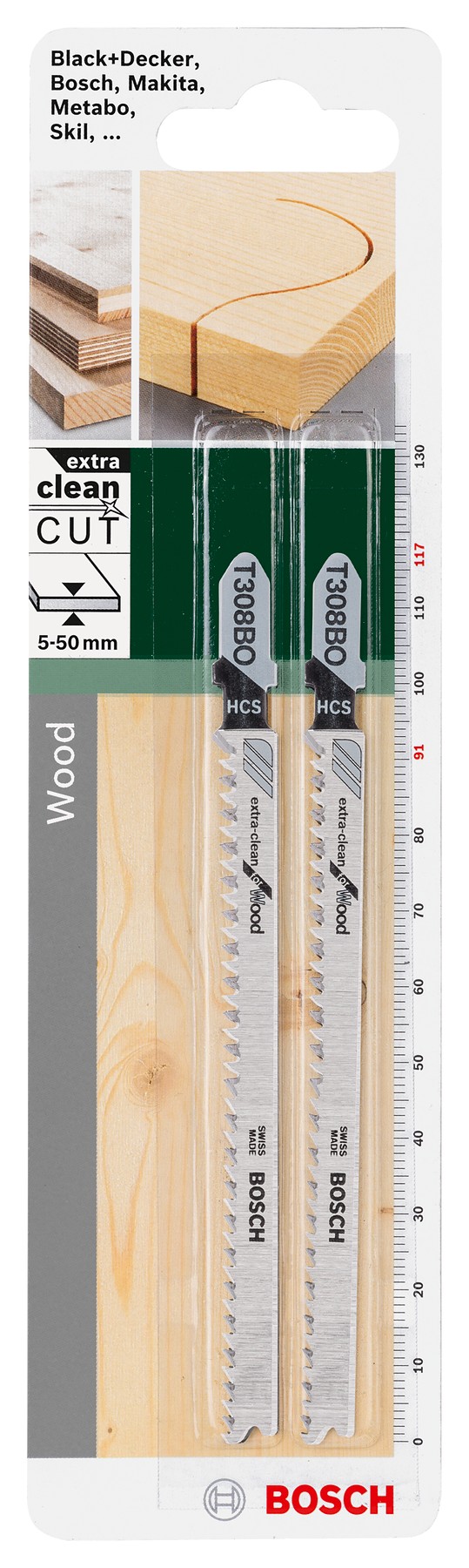 Hoja de sierra de calar HCS, T 308 BOExtra-clean for Wood