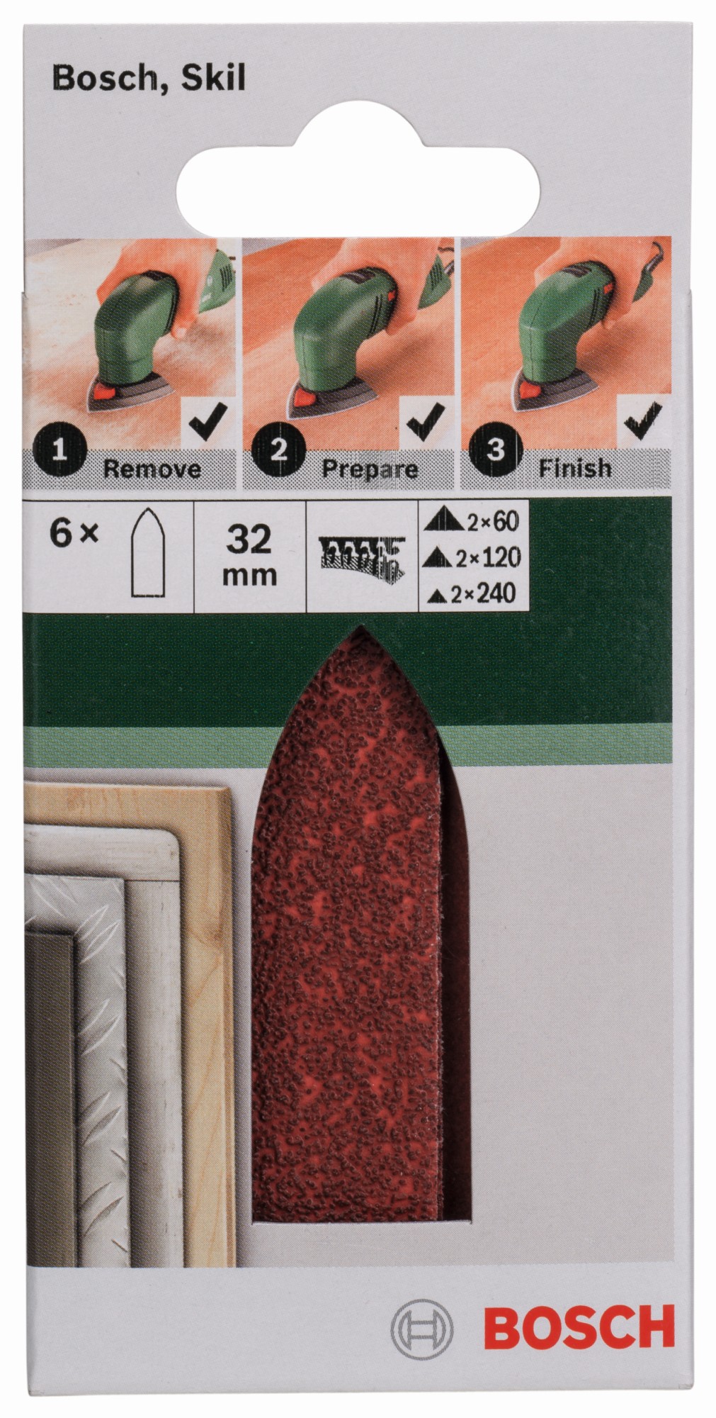 Set de 6 hojas de lija para lijadora Delta, adaptador