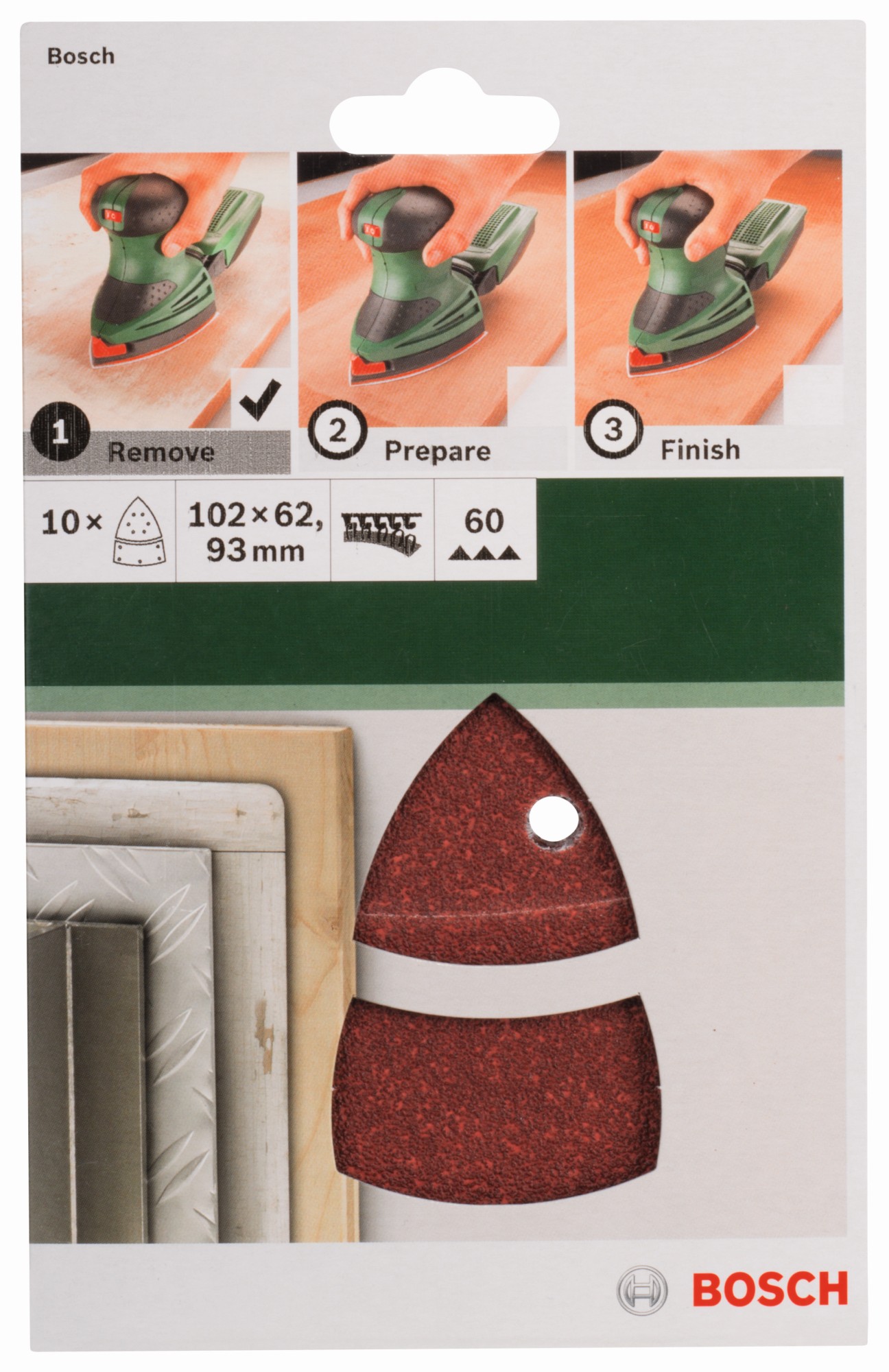 Set de hojas de lija de 10 piezas para lijadora múltipleG = 60