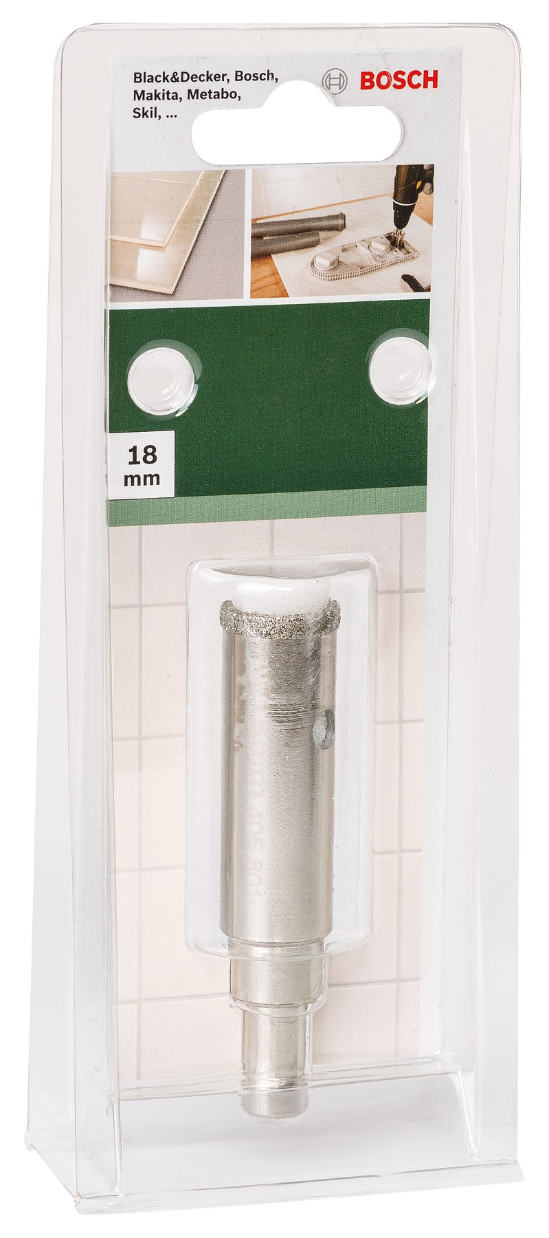 Corona de diamanteDiámetro = 18 mm