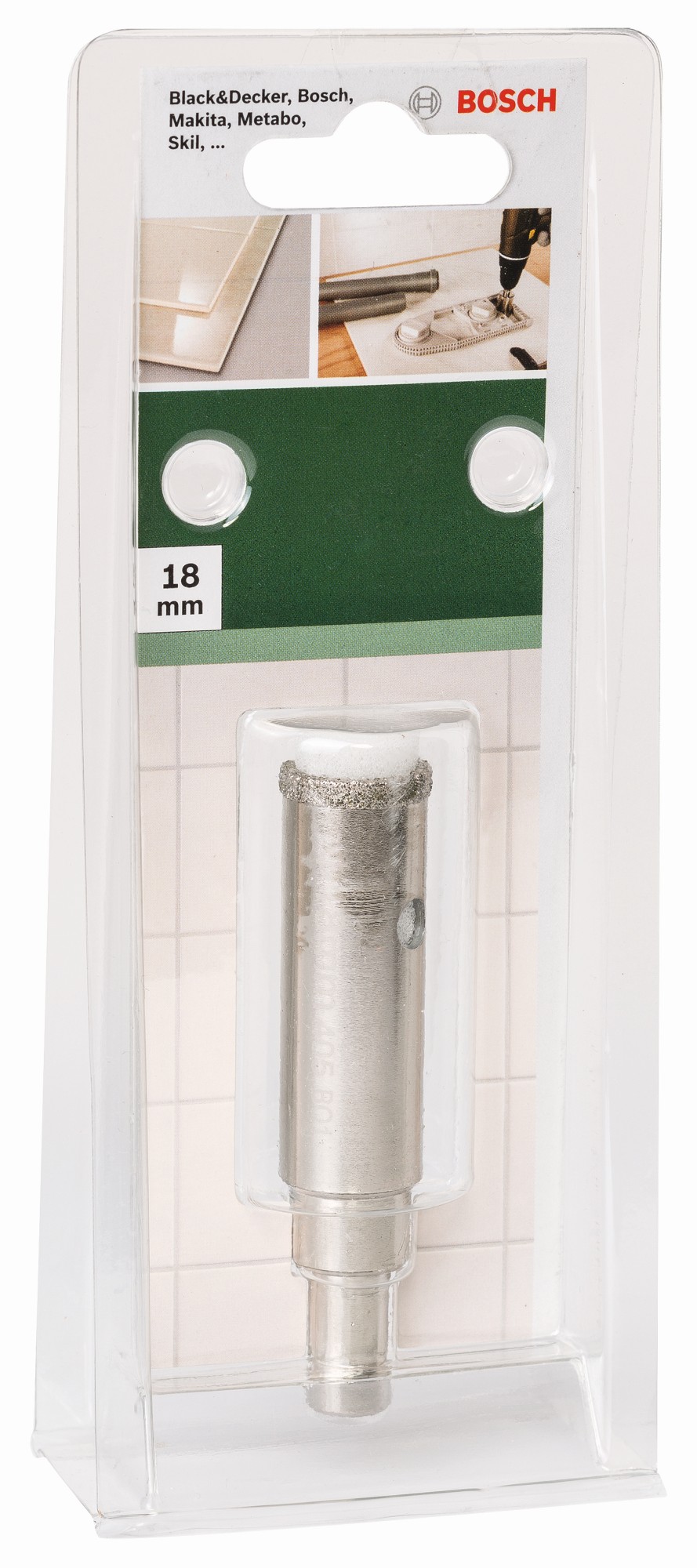 Corona de diamanteDiámetro = 18 mm