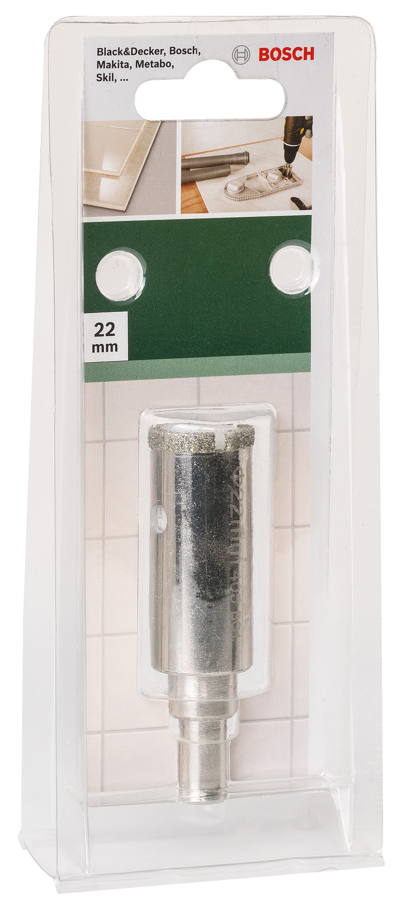 Corona de diamanteDiámetro = 22 mm