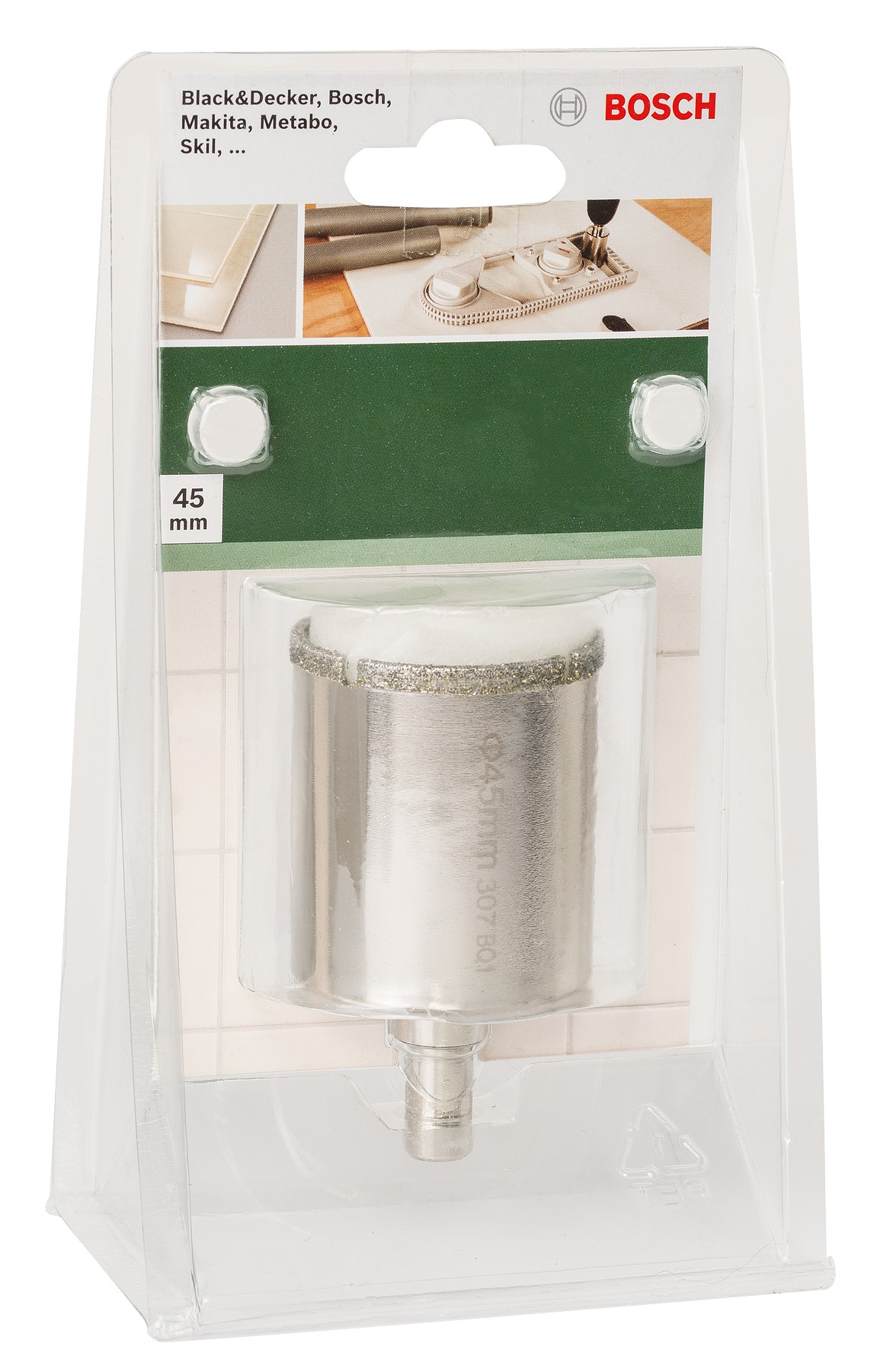 Corona de diamanteDiámetro = 45 mm