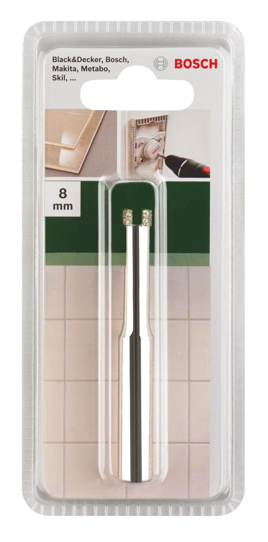 Broca de diamanteDiámetro = 8,0 mm