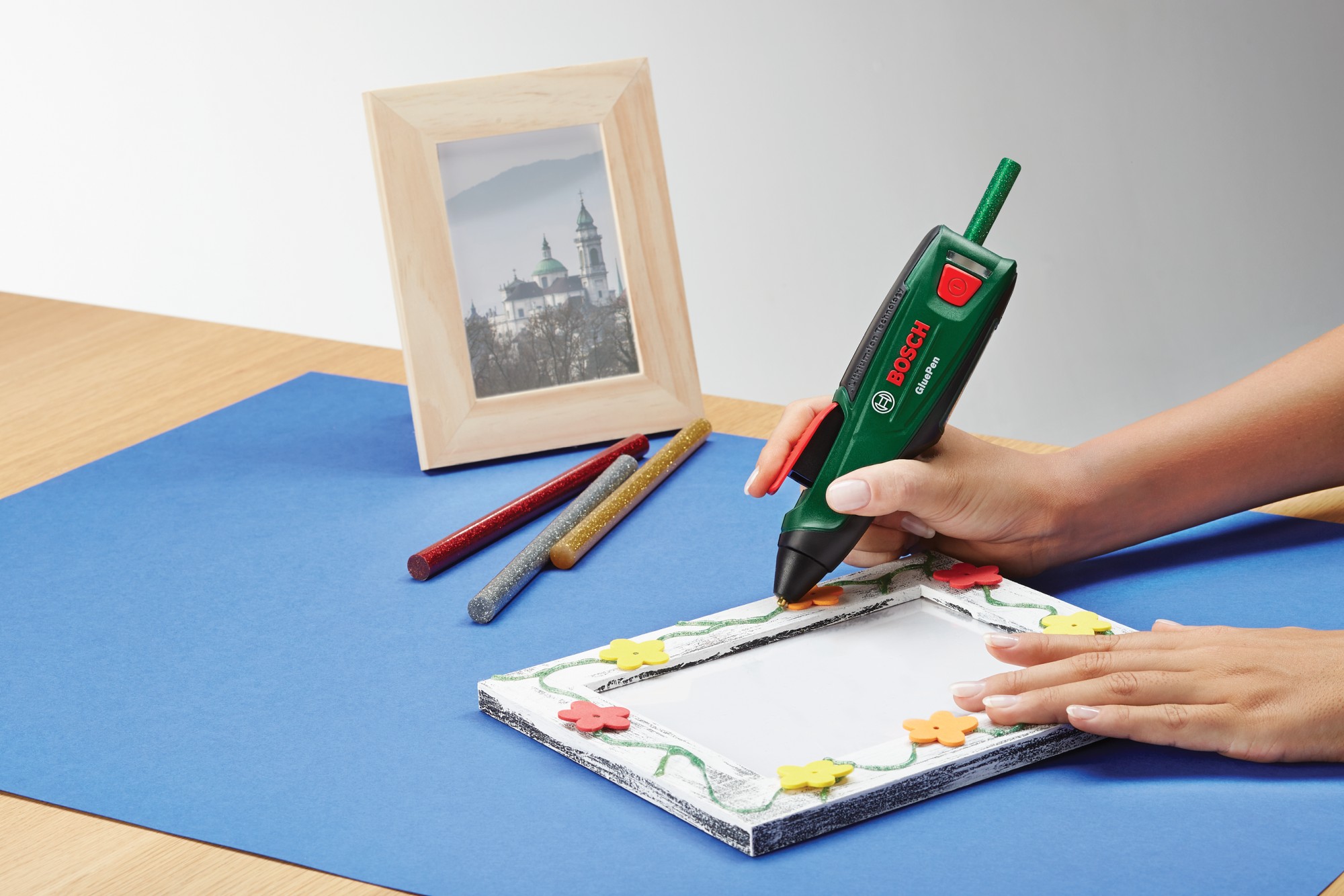 Adhesivo termofundible Glitter 7 mm10 piezas, brillo