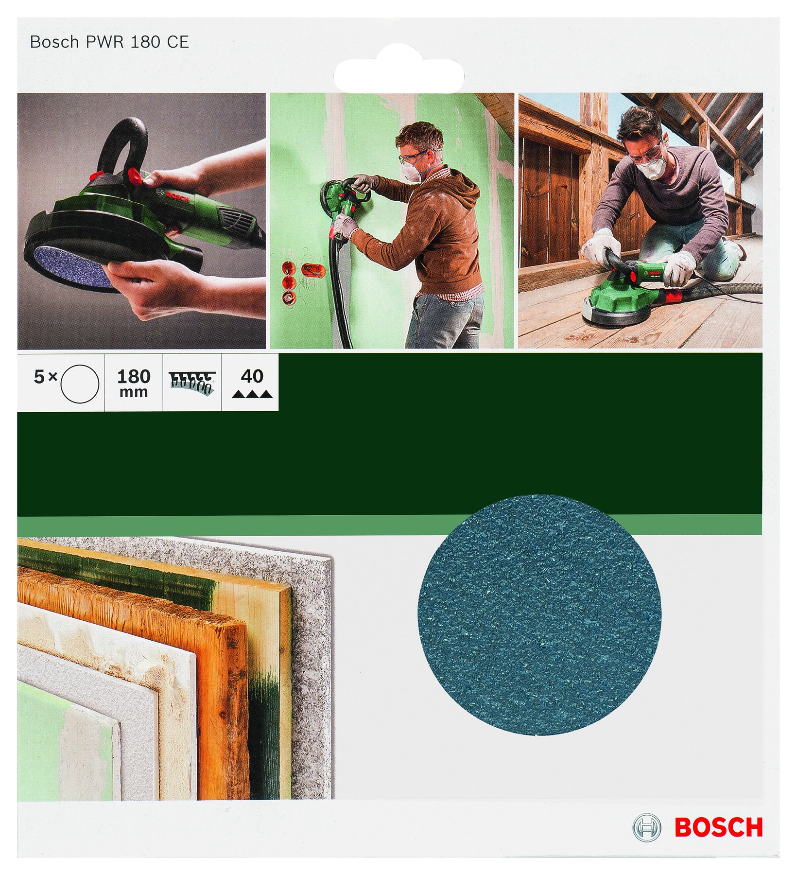 Hojas de lija PWR 180 mm K40