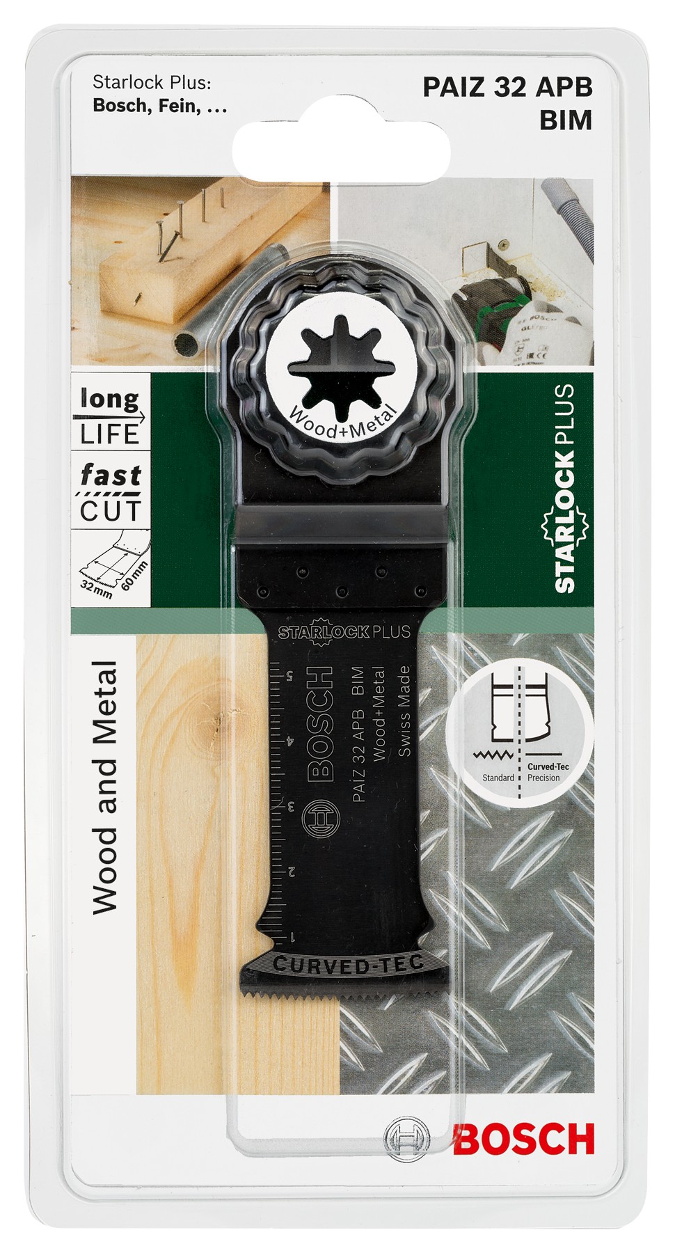 Hoja de sierra de inmersión StarlockPlus BIM PAIZ 32 APB Wood and Metal60 x 32 mm