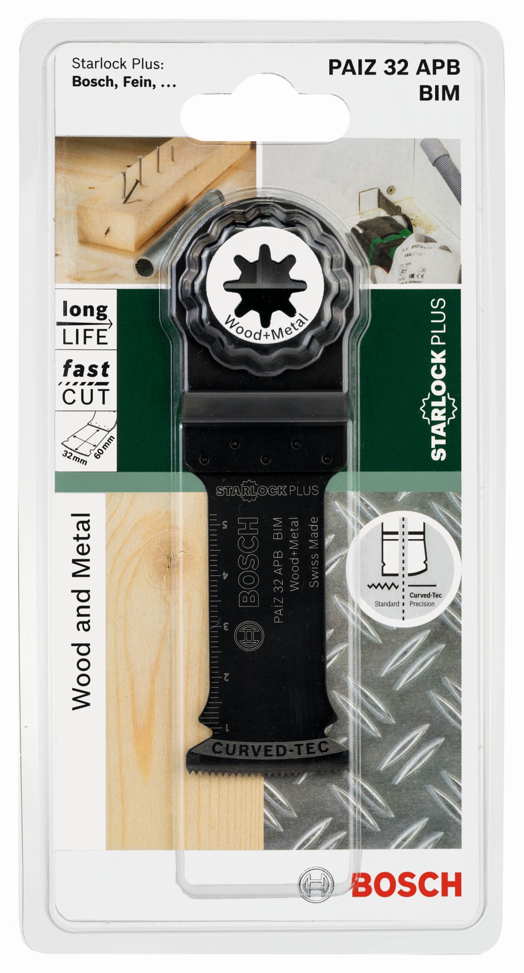 Hoja de sierra de inmersión StarlockPlus BIM PAIZ 32 APB Wood and Metal60 x 32 mm