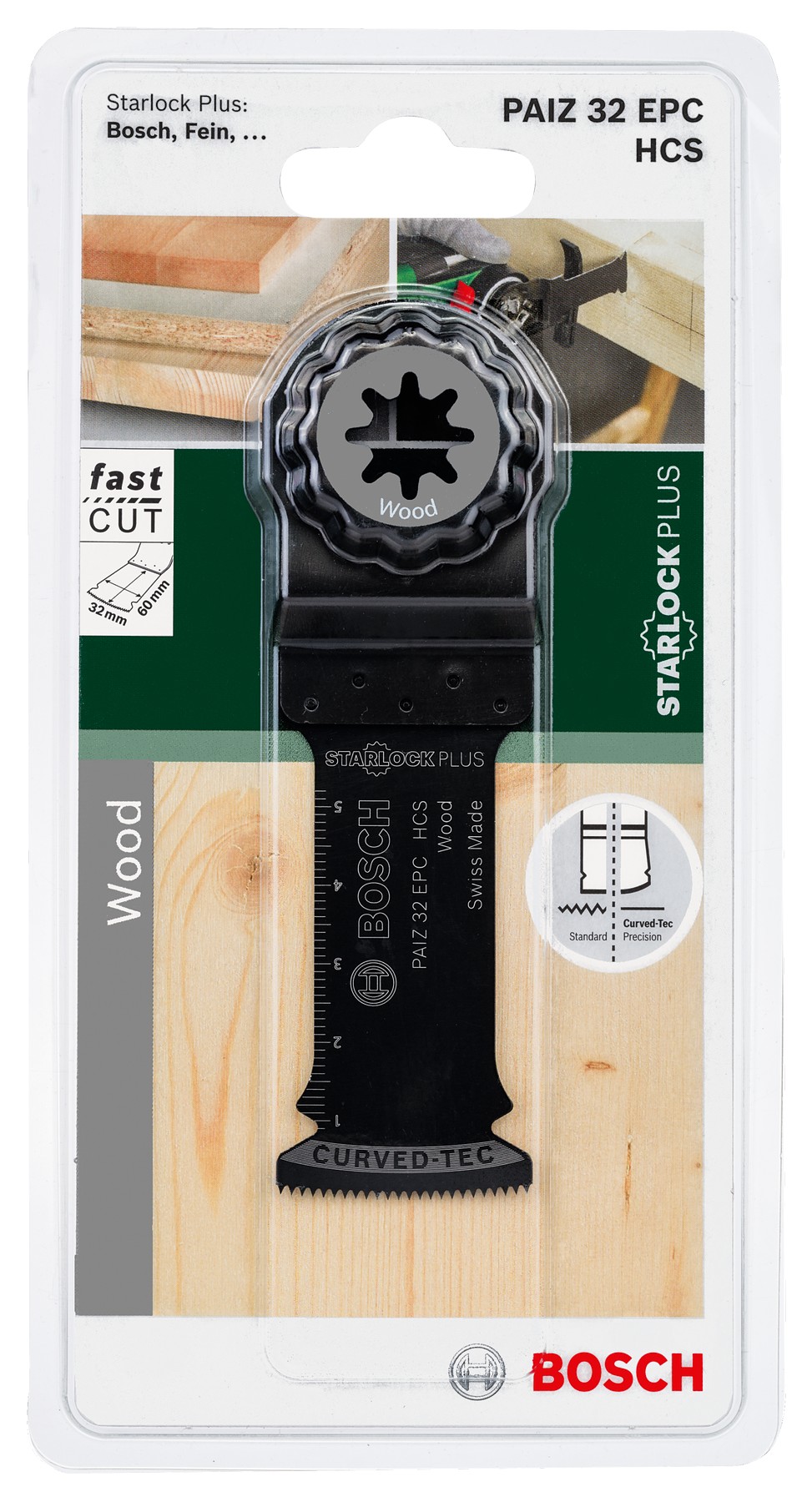 Hoja de sierra de inmersión StarlockPlus HCS PAIZ 32 EPC Wood60 x 32 mm