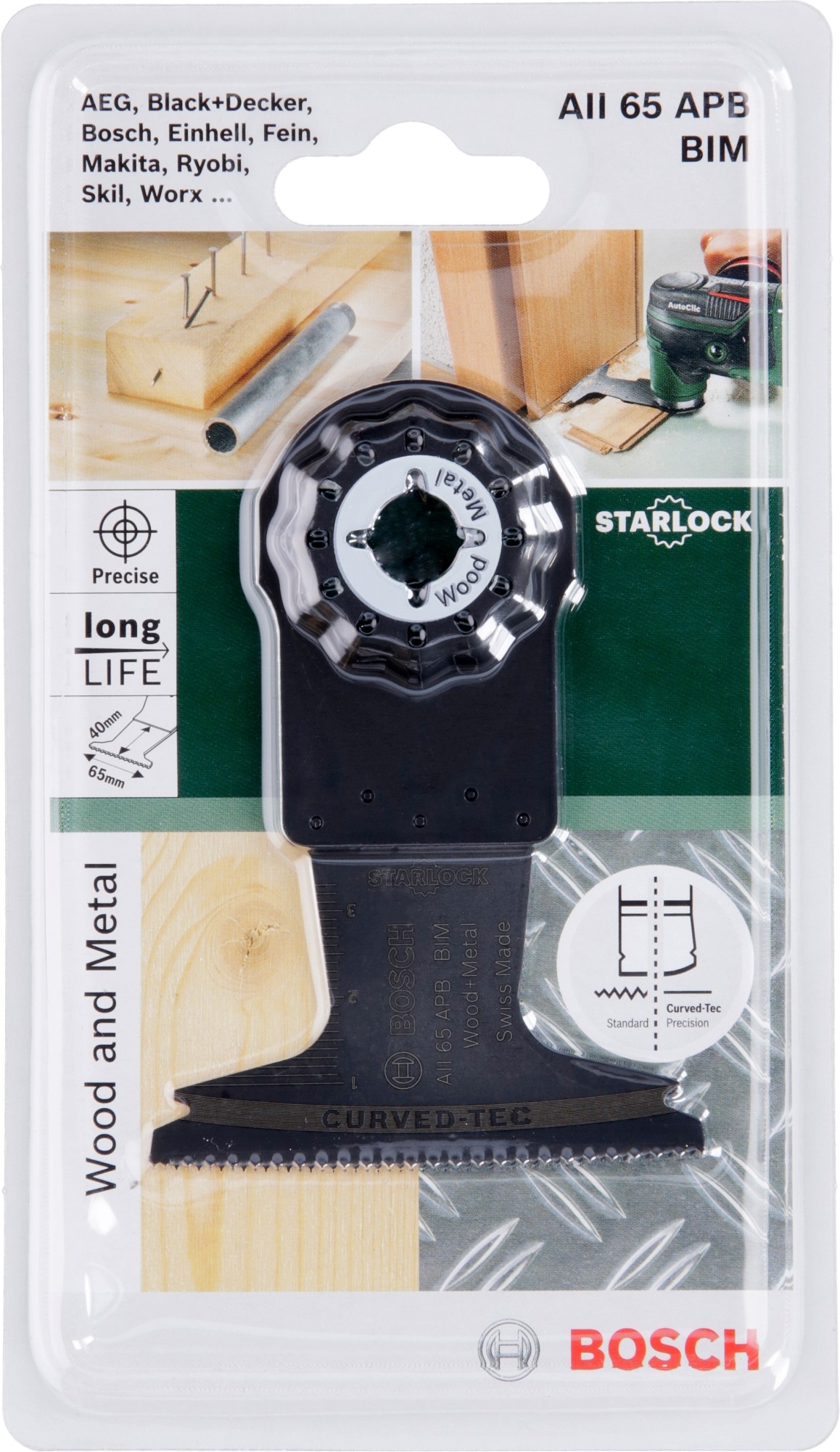 Hoja de sierra de inmersión StarlockPlus BIM PAII 65 APB Wood and Metal65 x 50 mm