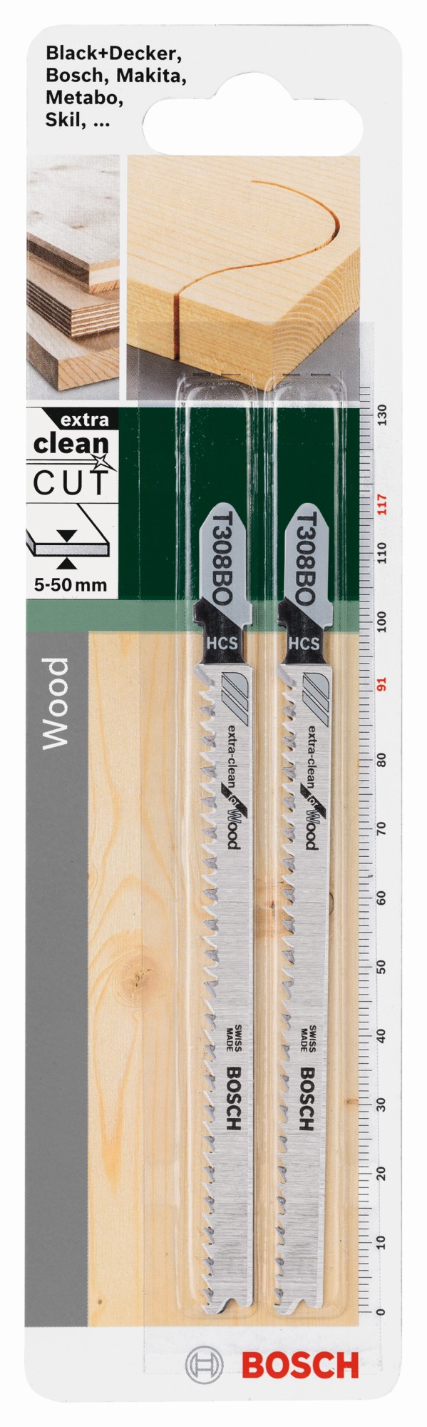 Hoja de sierra de calar HCS, T 308 BOExtra-clean for Wood