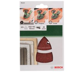 Set de hojas de lija de 10 piezas para lijadora múltipleG = 40