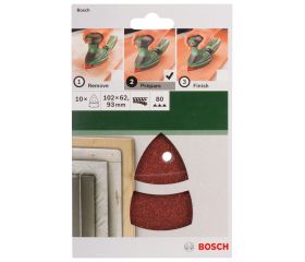 Set de hojas de lija de 10 piezas para lijadora múltipleG = 80