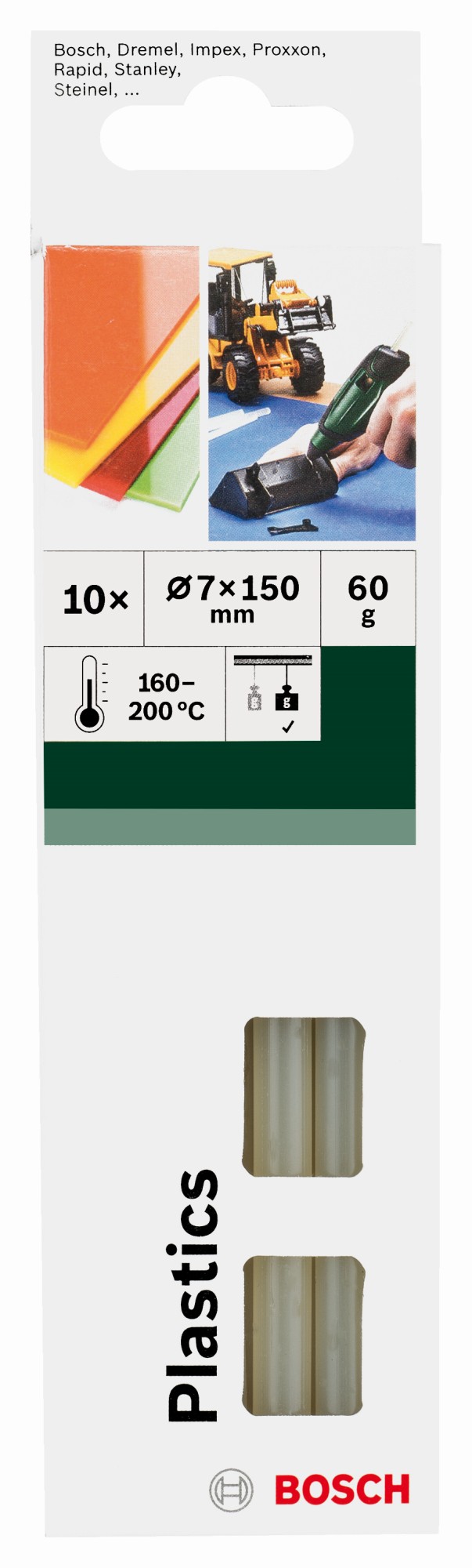 Barra de pegamento para plástico10 piezas