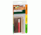 3 esponjas de lijar, flat+edge97 x 69 x 26 mm, M, F, SF