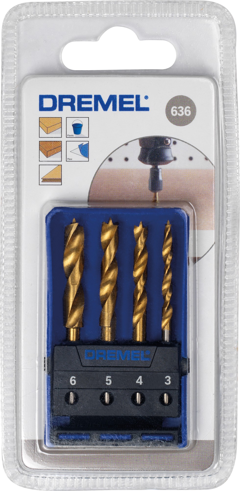 Juego de brocas para madera DREMEL 636 (4 uds.)