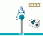 Broca de tallado Dremel MAX 9951 Power Carving, 9 mm esférica