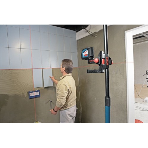 Bosch Professional barra telescópica para láseres y niveles BT 350 (altura: 140–350 cm, 3 secciones)