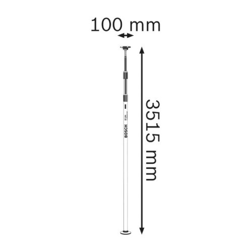 Bosch Professional barra telescópica para láseres y niveles BT 350 (altura: 140–350 cm, 3 secciones)