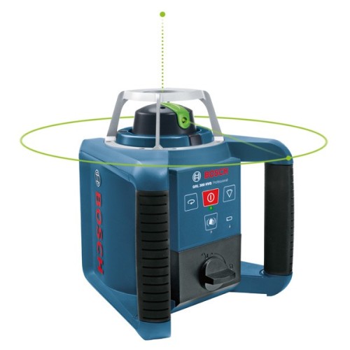 Bosch Professional Nivel láser giratorio GRL 300 HVG (haz de luz verde, receptor láser LR 1 G, alcance: hasta 300 m de diámetro, en maletín de transporte)