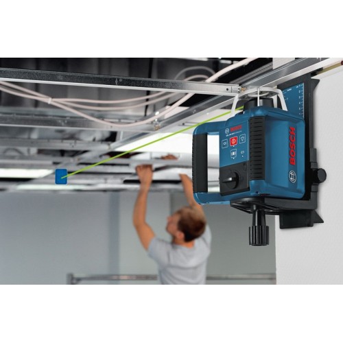 Bosch Professional Nivel láser giratorio GRL 300 HVG (haz de luz verde, receptor láser LR 1 G, alcance: hasta 300 m de diámetro, en maletín de transporte)