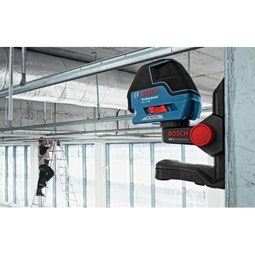 Bosch Professional Nivel láser GLL 3-50 (láser rojo, interior, alcance: 10 m, 4 pilas AA, soporte giratorio)