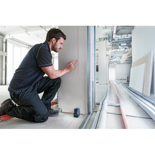 Bosch Professional Nivel láser GLL 2-10 (láser rojo, alcance: hasta 10 m, 3 pilas AA, estuche)