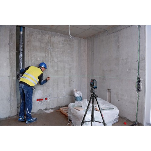 Bosch Professional Nivel Láser GCL 2-50 G (láser verde, interior, soporte RM 10, soporte de techos, alcance: hasta 15 m, 4x pilas AA, maletín)