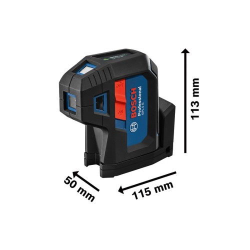 Bosch Professional láser de 5 puntos GPL 5 G (láser verde, alcance: hasta 30 m, estuche)