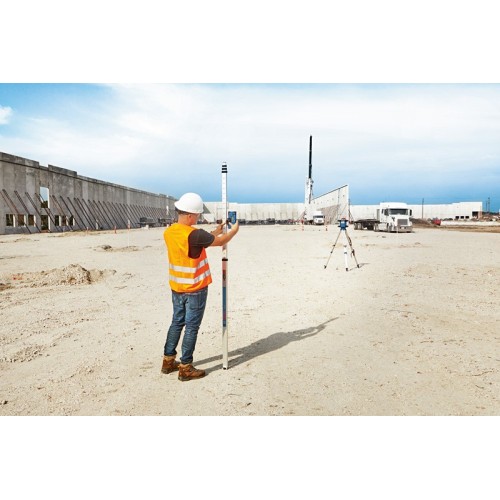 Bosch Professional Receptor láser LR 60 (soporte para receptores RB 60, 2 pilas AA, alcance: radio de hasta 300 m, ideal para el láser giratorio GRL 600 CHV)