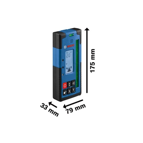 Bosch Professional Receptor láser LR 65 G (soporte de receptor RB 60, 2 baterías AA, alcance: hasta un radio de 325 m, perfecto para el láser giratorio GRL 650 