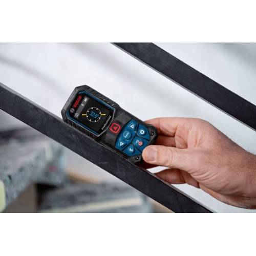 Bosch Professional medidor láser GLM 50-27 C (alcance: hasta 50 m, robusto, IP65, transferencia de datos mediante Bluetooth, 2 pilas AA, correa de sujeción, est