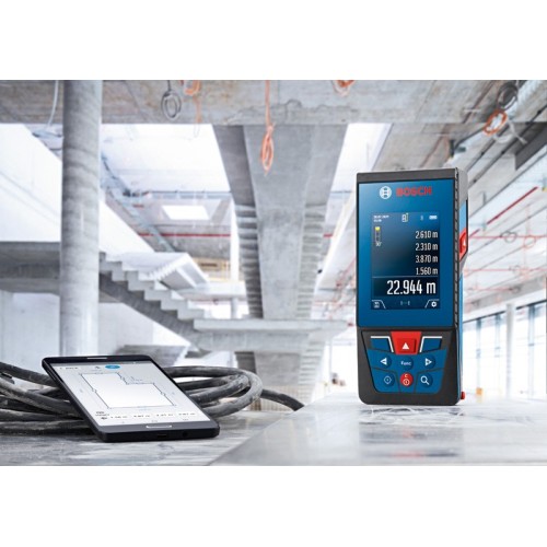 Bosch Professional Medidor Láser GLM 100-25 C (cámara integrada, alcance: hasta 100 m, robusto, IP54, ±1,5 mm*, 3 pilas AA, correa de sujeción, funda)