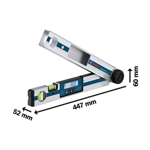 Bosch Professional Medidor digital de ángulos GAM 220 (margen de medición: 0 - 220º, longitud: 40 cm)