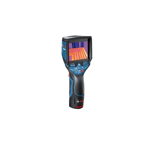 Bosch Professional Sistema 12V Cámara térmica GTC 400 C (sin batería ni cargador, con conectividad, medición -10 °C hasta +400 °C, resolución: 160 x 120px, en L
