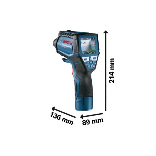 Bosch Professional Termómetro de infrarrojos GIS 1000 C (con función de aplicación, rango de temperatura: de –40 °C a 1000 °C, 4 pilas AA, en caja)