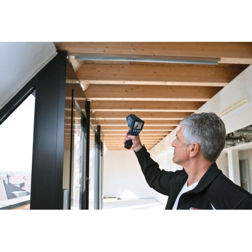 Bosch Professional 12V System Termómetro de infrarrojos GIS 1000 C (sin batería ni cargador, con función de aplicación, rango de temperatura: de –40 °C a 1000 °