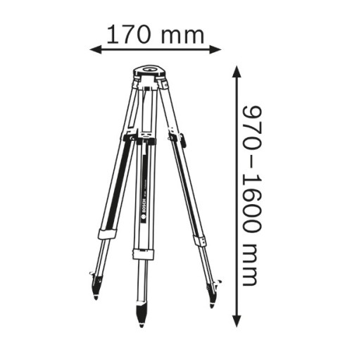Bosch Professional trípode para láseres y niveles BT 160 (altura: 97–160 cm, rosca: 5/8")