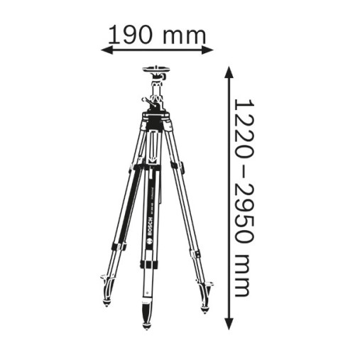 Bosch Professional trípode para láseres y niveles BT 300 HD (altura: 122–295 cm, rosca: 5/8")