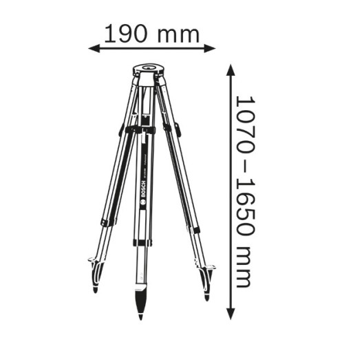 Bosch Professional trípode para láseres y niveles BT 170 HD (altura: 107–165 cm, rosca: 5/8")