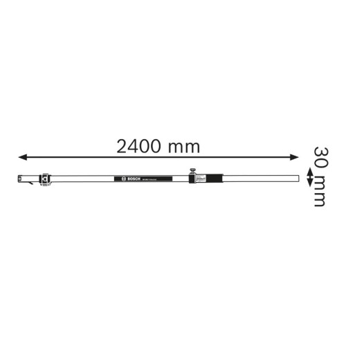 Bosch Professional vara de medir GR 240 (longitud: 2,40 m)