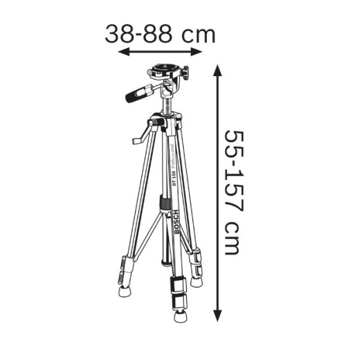 Bosch Professional trípode para láseres y niveles BT 150 (altura: 55–157 cm, rosca: 1/4")