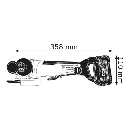 Miniamoladora X-LOCK a batería GWX 18V-10 SC