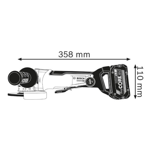 Miniamoladora X-LOCK a batería GWX 18V-10 PSC