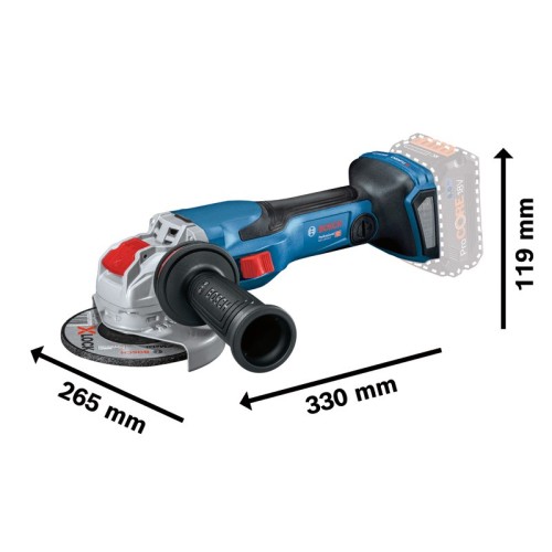 Miniamoladora X-LOCK BITURBO a batería GWX 18V-15 C