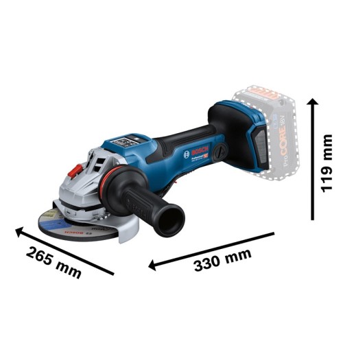 Miniamoladora BITURBO a batería GWS 18V-15 PSC