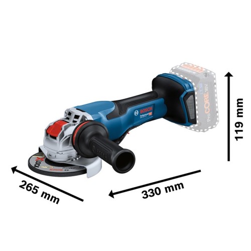 Miniamoladora X-LOCK BITURBO a batería GWX 18V-15 P