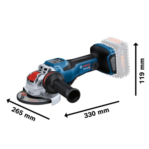 Miniamoladora X-LOCK BITURBO a batería GWX 18V-15 PSC